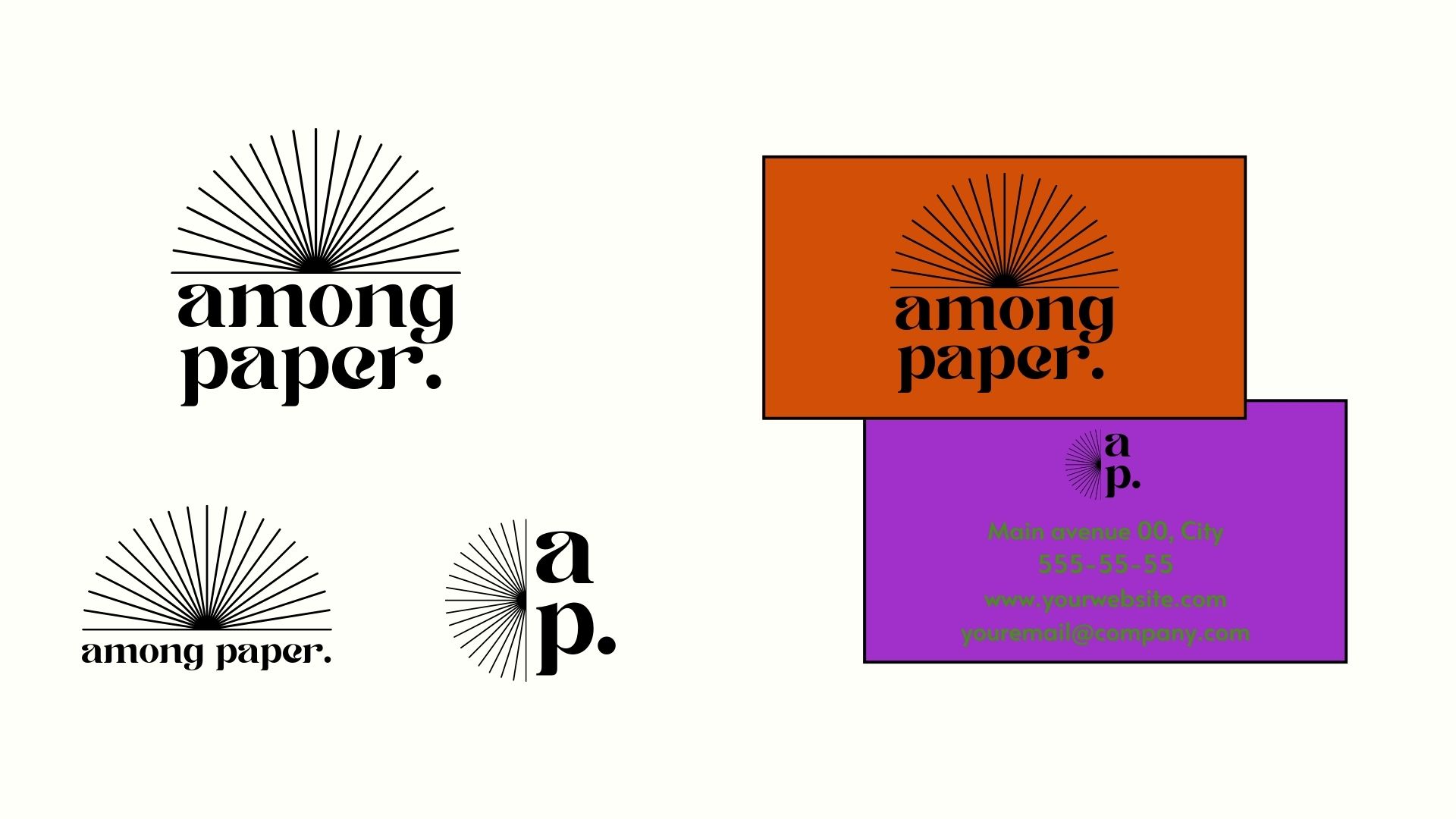 Logos y Mockup de Among Paper